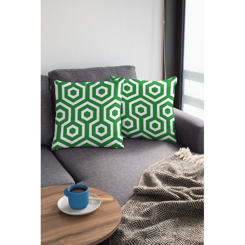 Housse de coussin Fredly, H 18 po x l 18 po, Vert