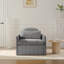 Fauteuil d'appoint surdimensionné en chenille de style moderne avec méridienne simple pour salon, chambre à coucher
