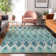 Premium Machine Washable Cerrito Teal Rug
