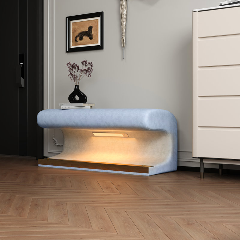 Cuir minimaliste avec DEL intelligente pour le vestibule - Revêtement bleu, Blue