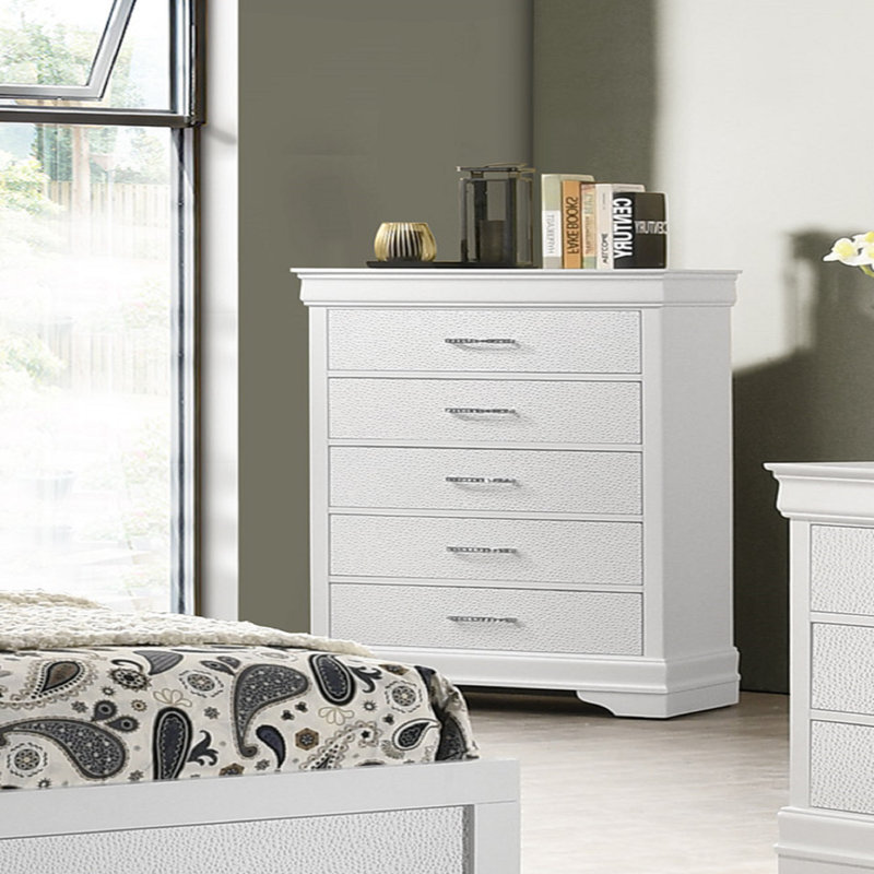 Mobilier de chambre à coucher à 5 tiroirs avec commode haute moderne 1pc