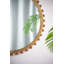 D34 "Miroir rond en bois avec cadre perlé