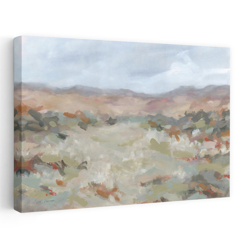 «Desert Vistas Abstract Contemporary Serene Landscape Nature», reproduction d'art murale, 12" H x 18" W