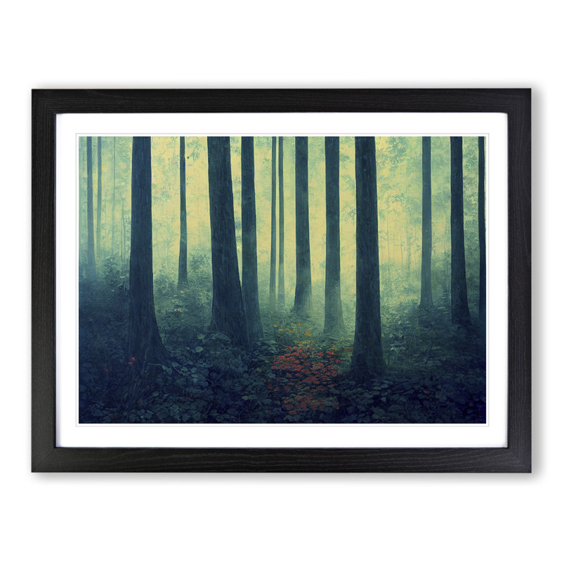 XH1022-6615X Painted Forest Vol.2 - Single Picture Frame Painting, Black Framed, 46cm H x 64cm W x 2cm D