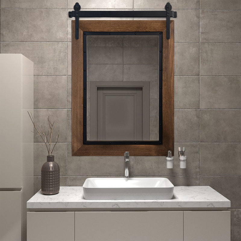 Miroir mural de salle de bain Farmhouse, 32 po x 24 po