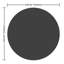 Plateau de table rond noir en verre trempé de 36 pouces d'épaisseur 1/4 po, idéal pour les tables de patio - noir, chaleur, espaces de divertissement polyvalents