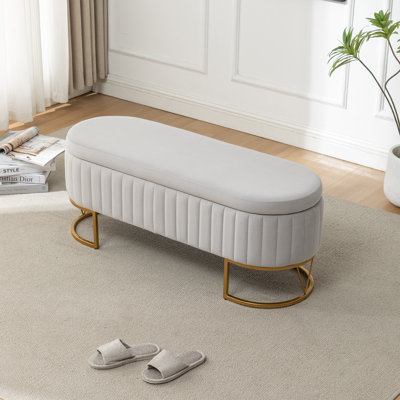 Banc de rangement rembourré Kathlin