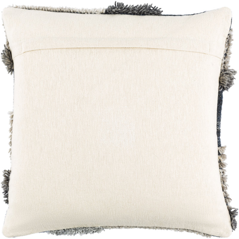 Baracoa Hand Knotted Dark Blue and Light Beige Pillow
