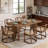 Rectangular Dining Table with Warm Brown Finish (Seats 4-6)