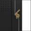 Armoire de rangement en métal améliorée de 39,37 pouces de profondeur et 19,69 pouces de profondeur
