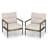 Darrel Aluminum Wicker Outdoor Lounge Chairs (Set of 2)