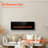Delph Wall Mounted Electric Fireplace with Timer, Remote Control, Adjustable Flame Color, 700W/1400W-213102033