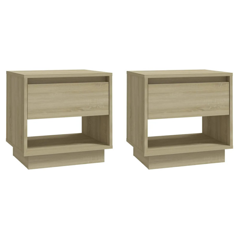 Georgie-May 45 cm W Bedside Table, Brown