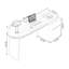 Bureau en bois manufacturé courbé brun noisette + beige avec 1 tiroir-834499462-1049490579