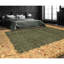 Hand Knotted Wool Area Rug in Green And Cream