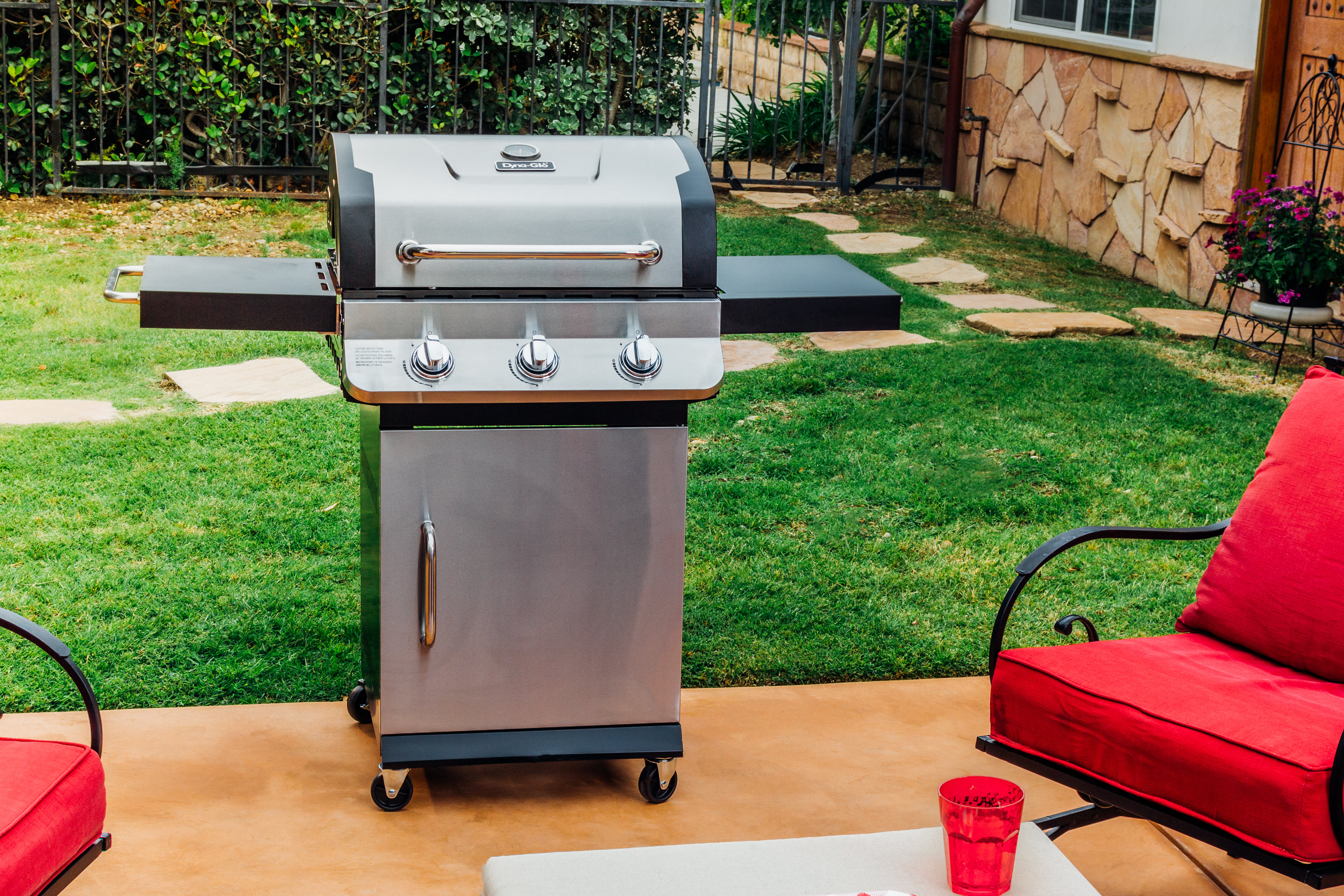 Dyna-Glo 3 - Burner Free Standing 36000 BTU Gas Grill with Cabinet u0026  Reviews - Wayfair Canada