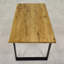 Isaias Oak Solid Wood Top Metal Base Dining Table-2026069698-2026069702