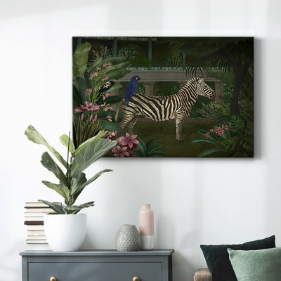 Zèbre dans une véranda tendue sur toile tendue