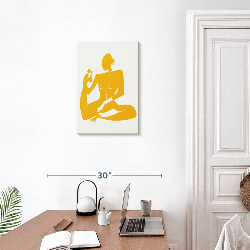 Sireci Yoga Nude In Yellow, 24" H x 16" W