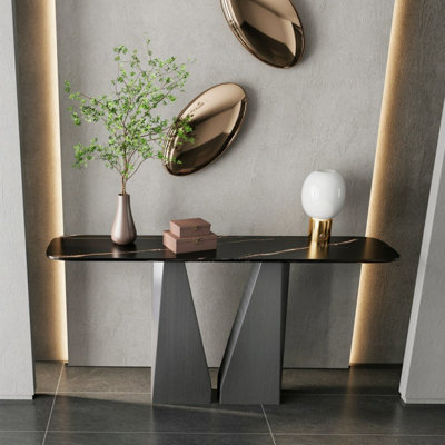 Italian-style sintered stone console table