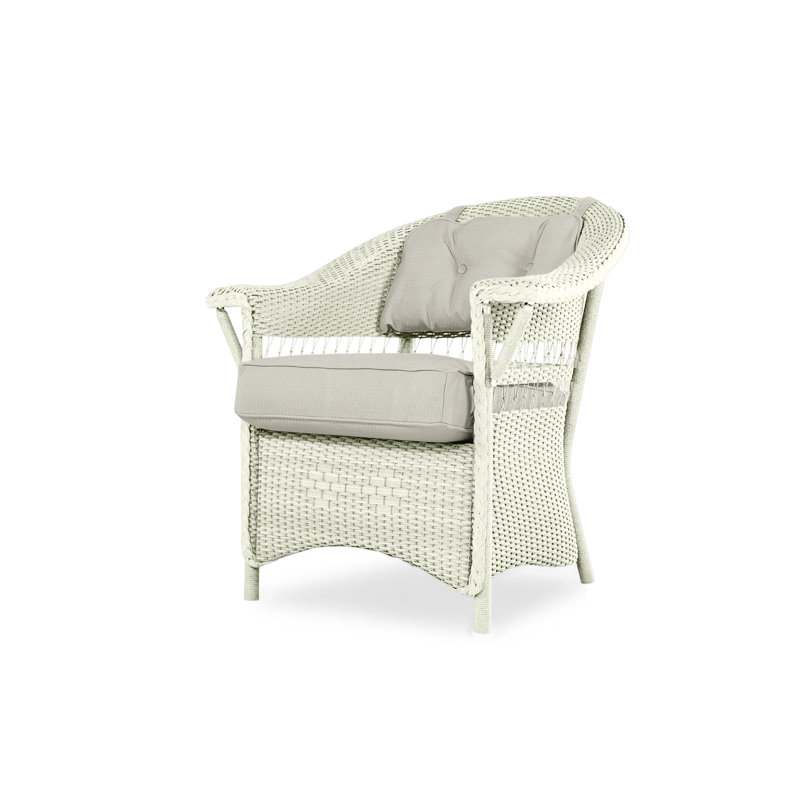 Nantucket Outdoor Dining Armchair, Loveboat Saffron, Ivory