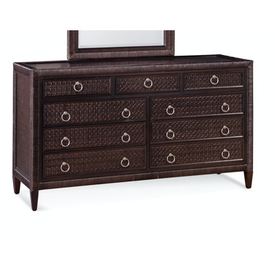 Monterey 9 Drawer Wicker Dresser