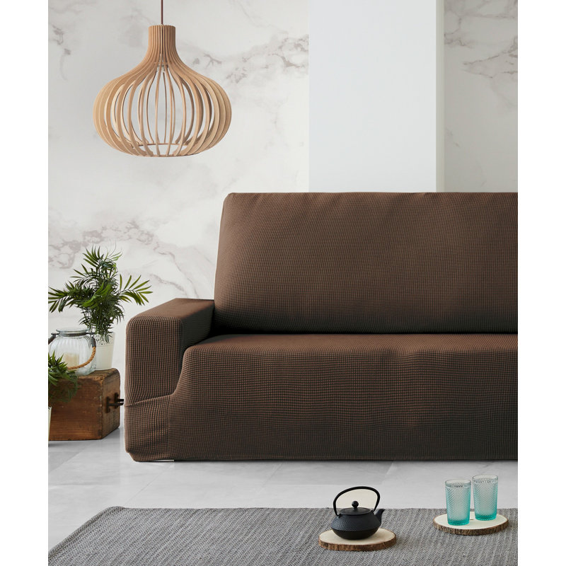 Monaco Sofa Slipcover, Set 3+2 Seats, Brown