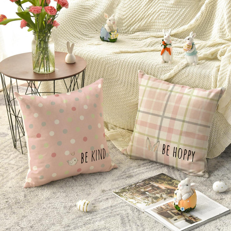 Reversible Pillow Cover, Pink