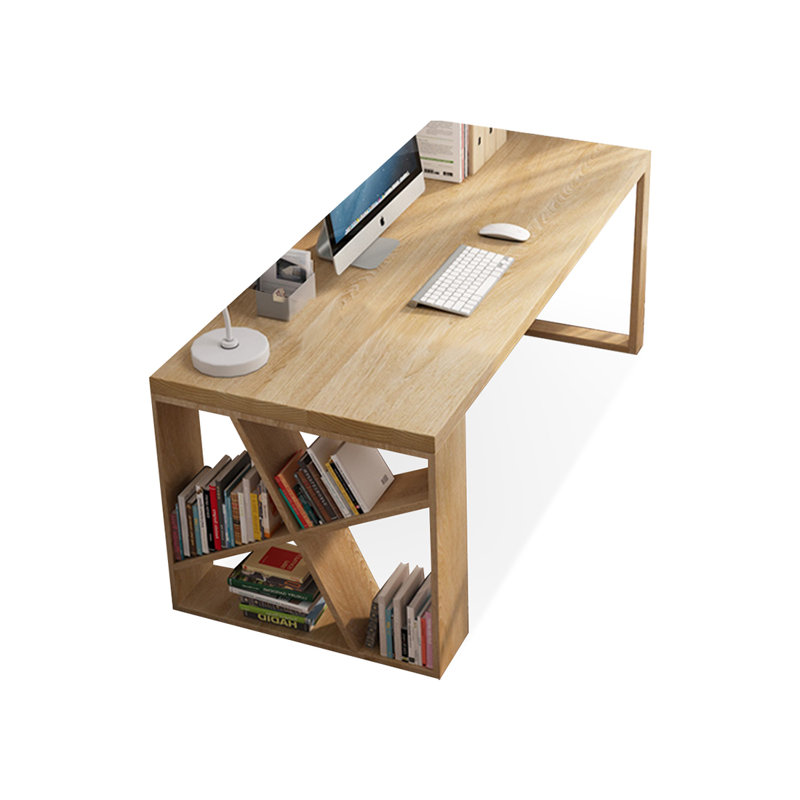 Bureau rectangulaire en bois massif Burlywood, H 29,53 po x l 62,99 po x P 27,56 po