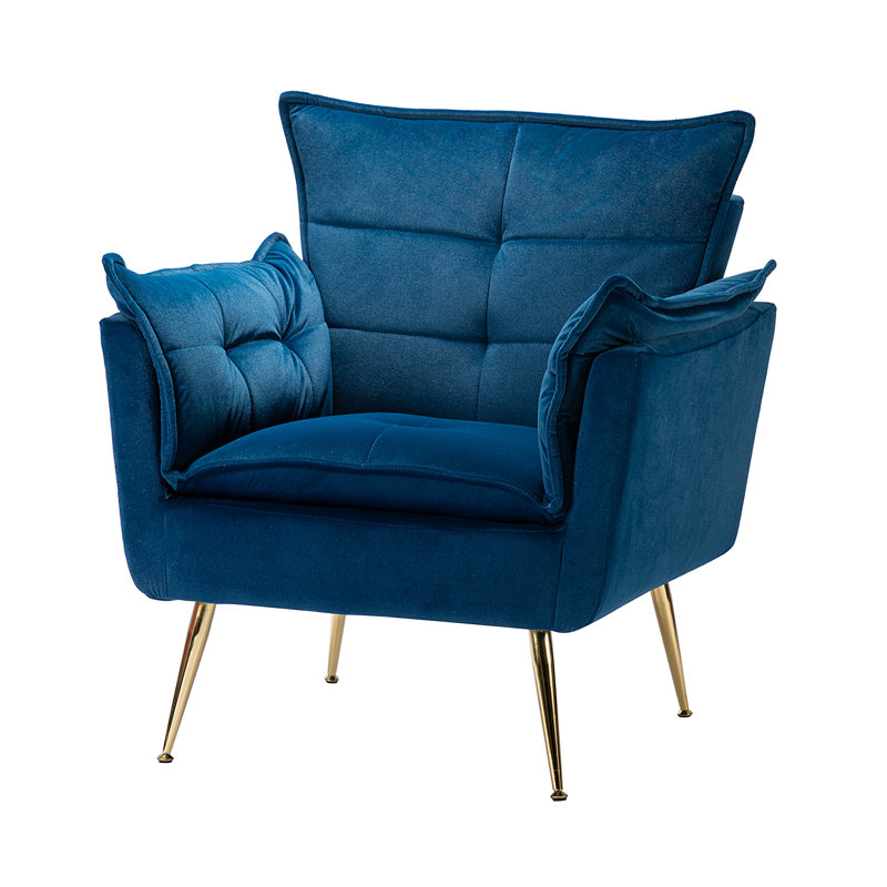 Fauteuil Toulouse, Velours bleu marine