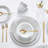 Saurish Piece Porcelain China Dinnerware Set - Service for 4