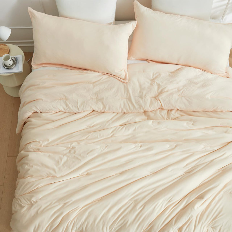 Linen Beige Queen Down Alternative Microfiber Comforter Set
