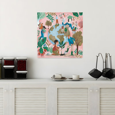 Art contemporain avec arbre abstrait