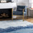 Gleno Abstract Waterfall Power Loom Performance Blue Rug-294104450