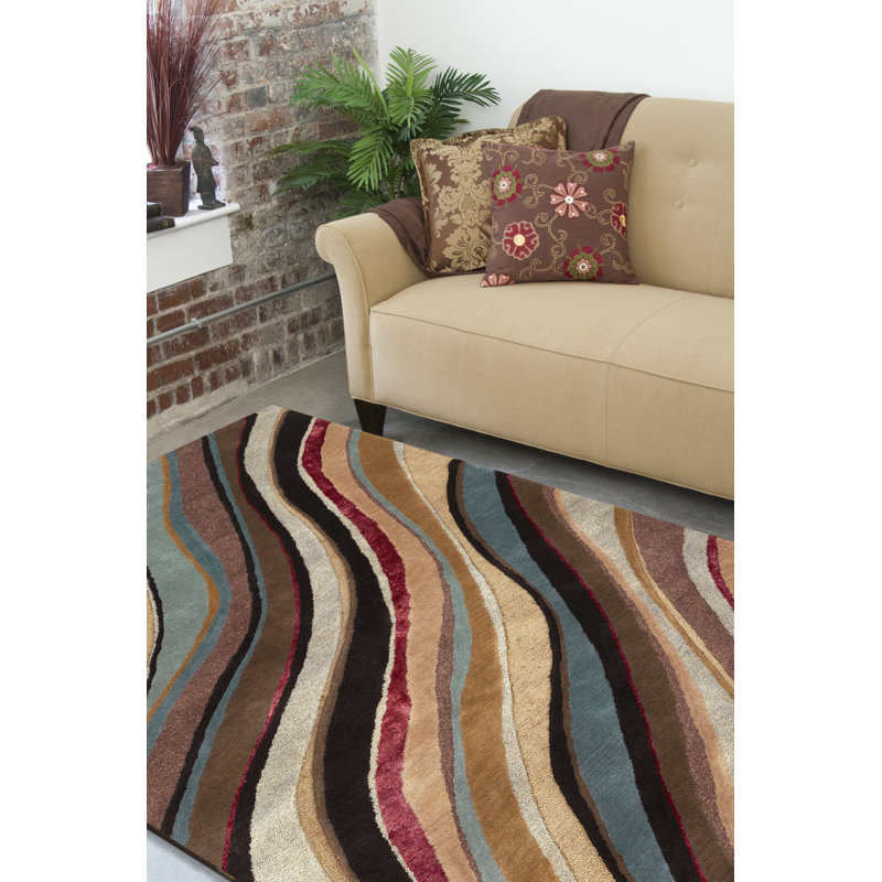 Calthorpe Hand Tufted Abstract Indoor Rug, Rectangle 9' x 13'