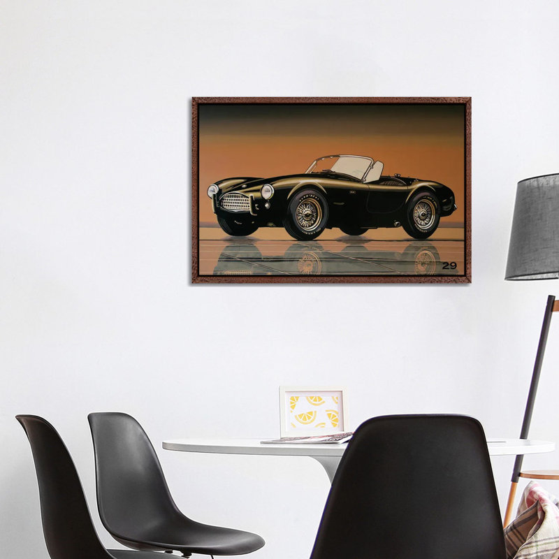 Shelby Cobra 1962 by Paul Meijering - Floater Frame Print on Canvas
