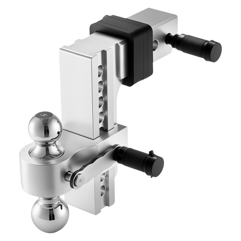 Adjustable Trailer Hitch 2.5" Receiver 8" Drop Tri-Ball Hitch 18500 lbs