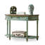 Console rétro en bois massif vert
