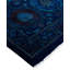 Tapis unique noué à la main Rachal - bleu marine, 12 pi 1 po x 17 pi 7 po