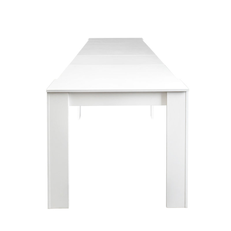 Meuble de salon 118,50 po, blanc, extensible et fonctionnel, idéal pour les pièces, Blanc