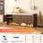 47.24''w Fluted Entryway Shoe Storage Bench With 4 Doors And Adjustable Shelf-480176588