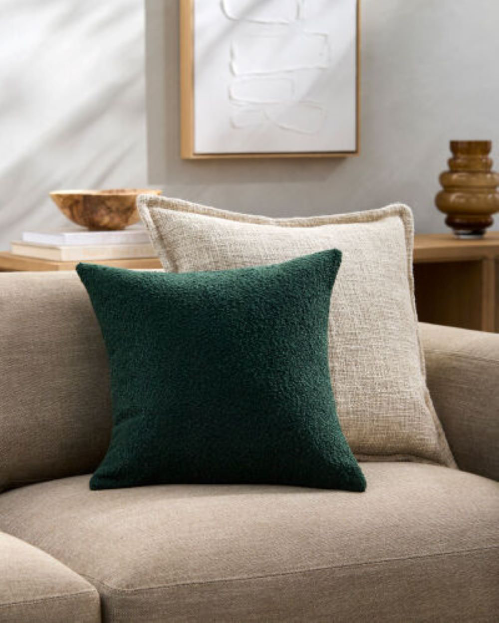 Amalfi Pillow Cover, Pillow Cover Only - No Insert, Square 20", Green
