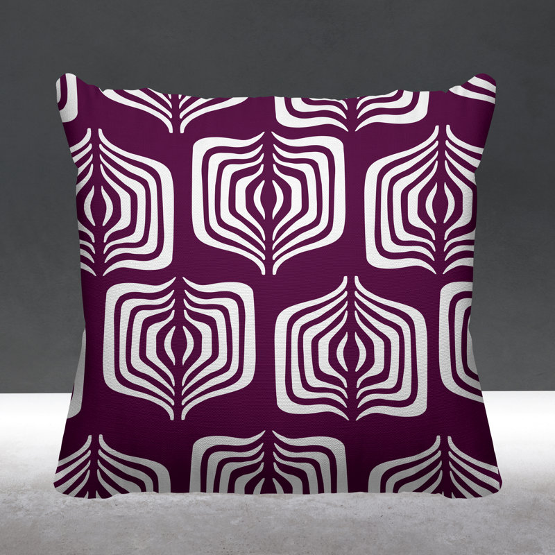 Coussin décoratif intérieur / extérieur Dudley, L 19 po x H 19 po, Mauve