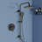 Wall Mounted Rain Showerhead And Hand Shower System With Adjustable Slide Bar (Rough-In Valve Included)