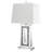 Tapered Shade Mirrored Table Lamp Silver-715108843