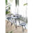 60.83 x 24 x 32.3" Modern Minimalist Black Stowable Dining Set, 2‑Person Table with Built‑in Seats, Stable Frame, Spacious Tabletop for Tableware, Indoor & Outdoor Use