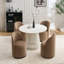 Ensemble de 1 fauteuil demi-tonneau de cuisine et de salle à manger rembourrés-225897597