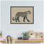 «Modern Linocut Leopard 2» par The Creative Bunch Studio, reproduction d'art sur toile encadrée