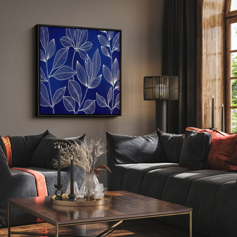 Art mural encadré abstrait rétro antique classique pour chambre à coucher, H 24 po x l 24 po, Noir