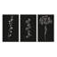 Ensemble de 3 impressions monochromes sur une plante rétro Silhouettes II-843225174